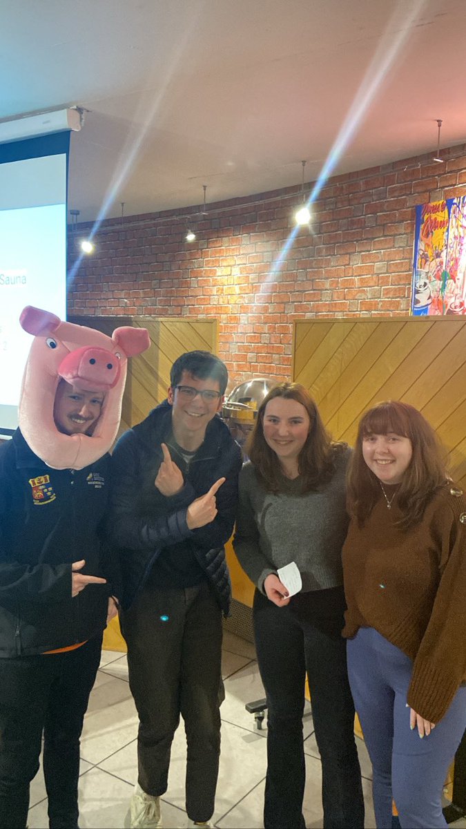 UCCSUCommercial's tweet photo. A massive 280 euro raised tonight with @ucccomedysoc for R&amp;G! Thanks so much for a great night and a great quiz, another 1% to our goal of 30k!
Keep an eye out for the rest of our events and big R&amp;G raffle on our Instagram @UCCSU !!
@DogsforDisable1 @crkmentalhealth @HelpCork https://t.co/LOJFBd2VXy