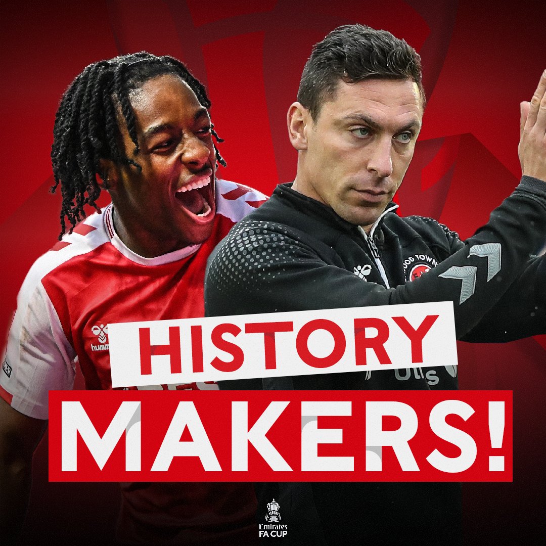 EmiratesFACup's tweet image. 𝐇𝐢𝐬𝐭𝐨𝐫𝐲 𝐌𝐚𝐤𝐞𝐫𝐬!

@ftfc are through to the #EmiratesFACup fifth round for the first time in their history ❤️