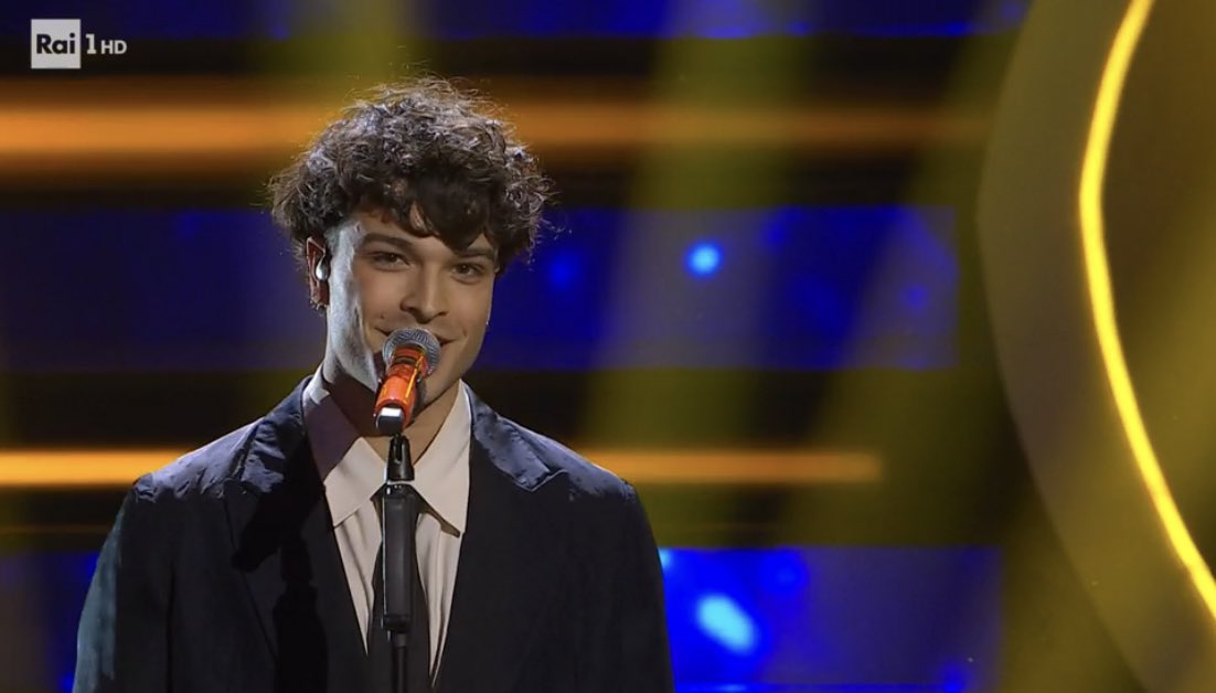 Lucignola__'s tweet photo. il sorriso di leo gassman:

 #Sanremo2023 https://t.co/1CzhBXJEQB