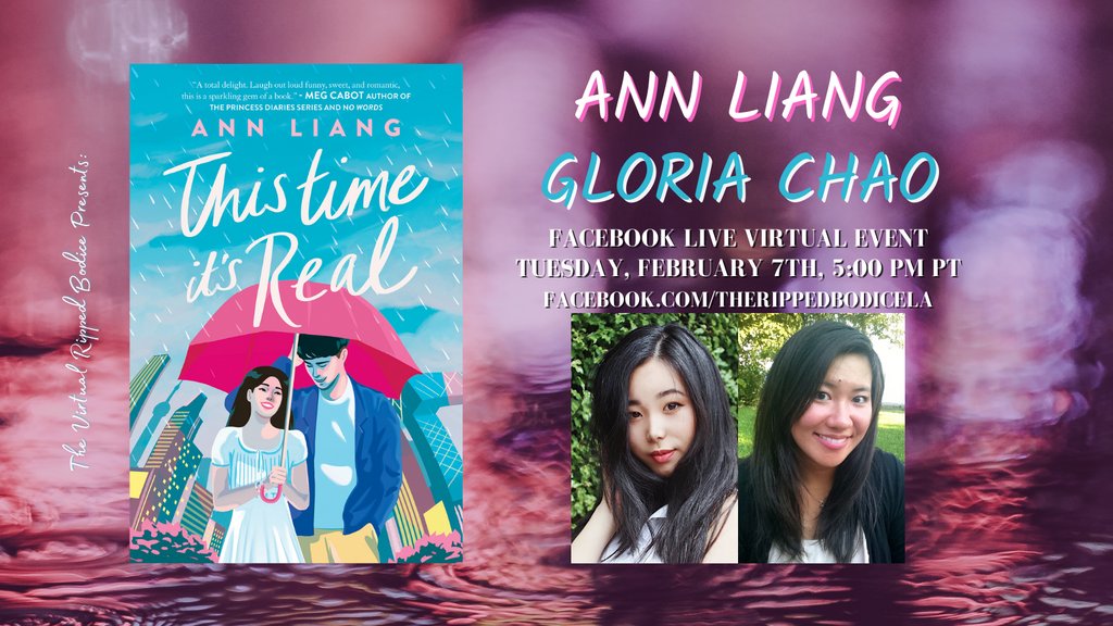 IN 2 HOURS! We’re hosting a special Facebook Live with @AnnLiangY on Tuesday, February 7th at 5pm PT. ⁠💕 She will chat about This Time It’s Real with author @GloriaCChao. ⁠ Join us on Facebook Live (no login required): facebook.com/therippedbodic… #yaromance #romcom