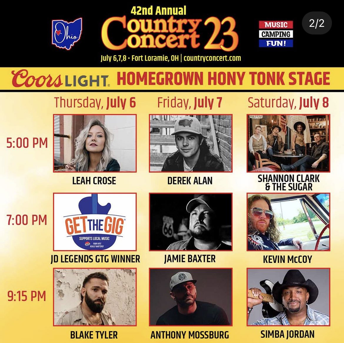 derekalan_'s tweet image. I’ll be at @countryconcert Friday, July 7th in Fort Loramie, OH. Been going to this festival as an attendee for a few years, so pumped and grateful to be a part of it.