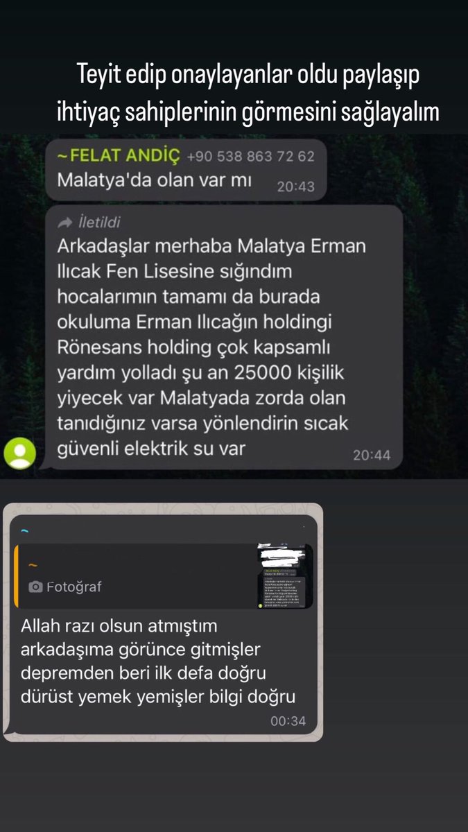 Teyit edip onaylayanlar oldu paylaşıp ihtiyaç sahiplerinin görmesini sağlayalım 
#seferberlik #malatya #deprem
#yardım #malatyadeprem #OguzhanUgur #HalukLevent #ahbap #Afad #Kızılay #Akut