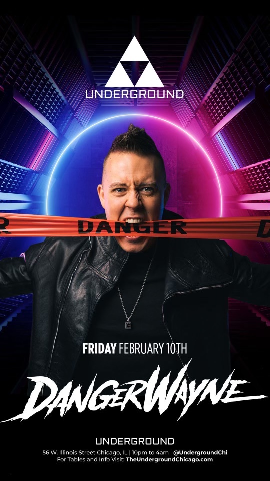 FRIDAY NIGHT: <a href="/DangerWayneDJ/">DangerWayne</a> takes the stage at <a href="/undergroundchi/">The Underground</a> 🍾 DM for guest list or bottle service info...
