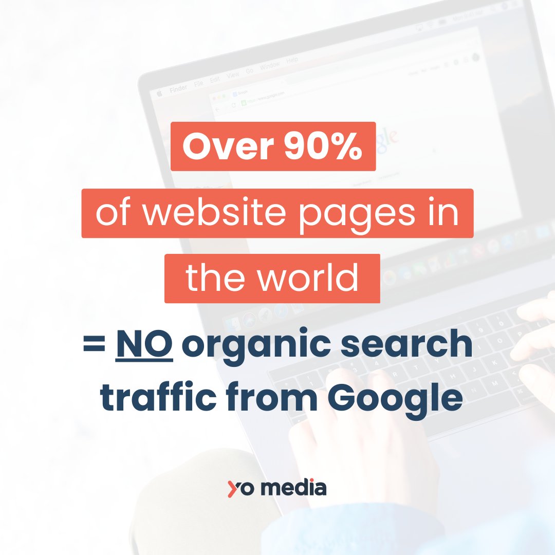 YoMediaCo's tweet photo. Every day, almost a quarter of a million new websites go up... 😮
Yet over 90% never get any traffic at all! 😪

#seo #digitalmarketing #yomedia https://t.co/3FRuZbzDmx