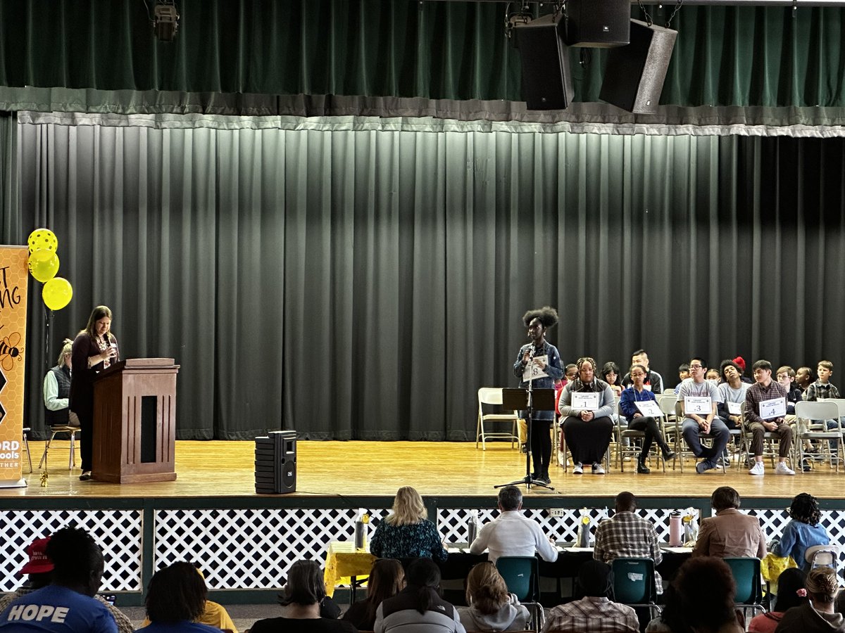 GCSchoolsNC's tweet image. Job well done to the 30 GCS students who participated in the district’s spelling bee! The 2023 Spelling Bee Champion, Nam Tran, is a 7th-grader at @BSMSPhoenix. Chloe Brim, 7th-grader at @allenmiddle1968 is the runner-up. The bee lasted for 18 rounds. Winning word: probative