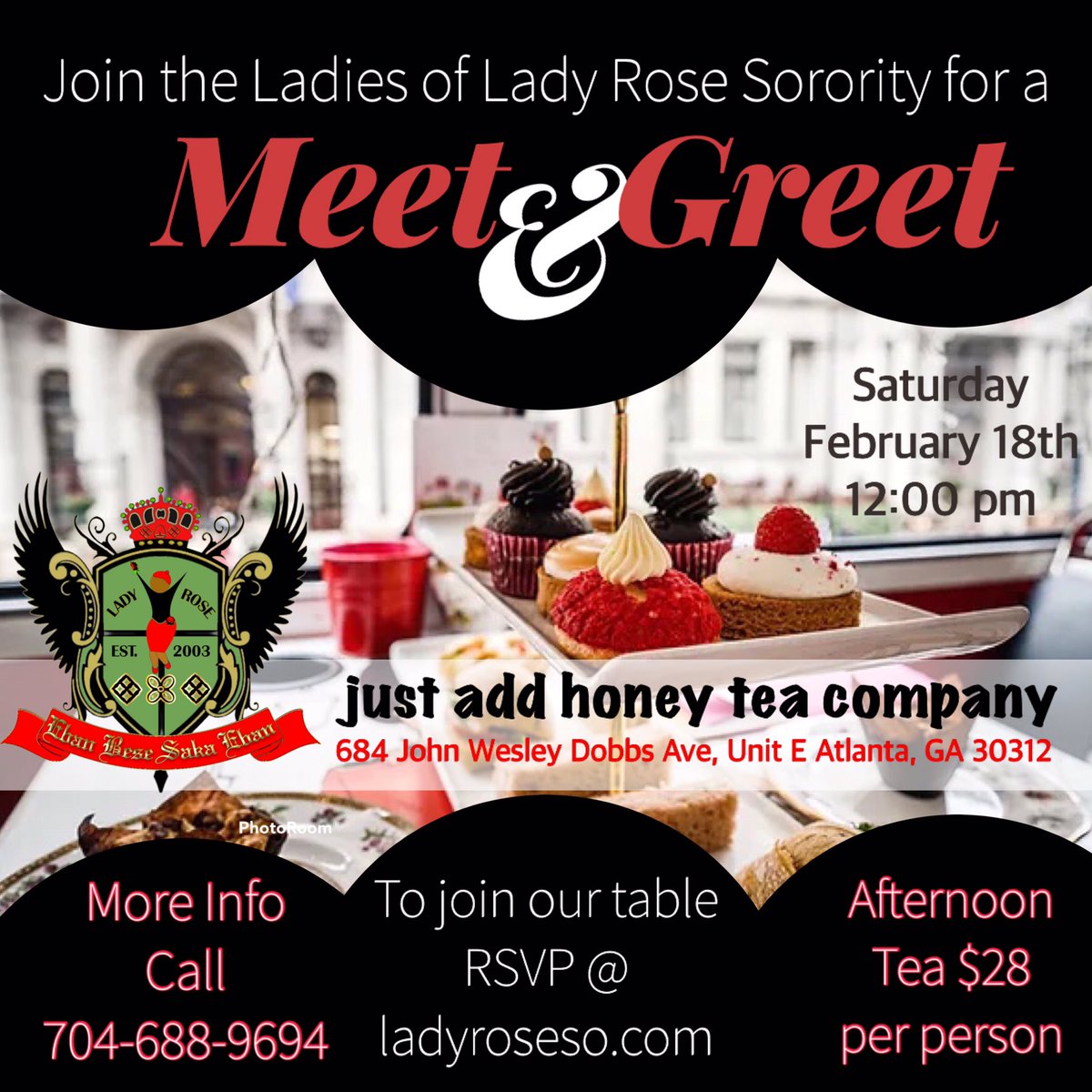 LadyRoseSoro's tweet photo. Meet us for an Afternoon Tea Party
When: February 18, 2023 
Where: Just add honey tea company
Time: 12:00 pm to 1:00 pm
RSVP here: https://t.co/83nMboQawl

#afternooteaparty #meetandgreet #sisterhood #womensgroup https://t.co/2N6yhv5FBi