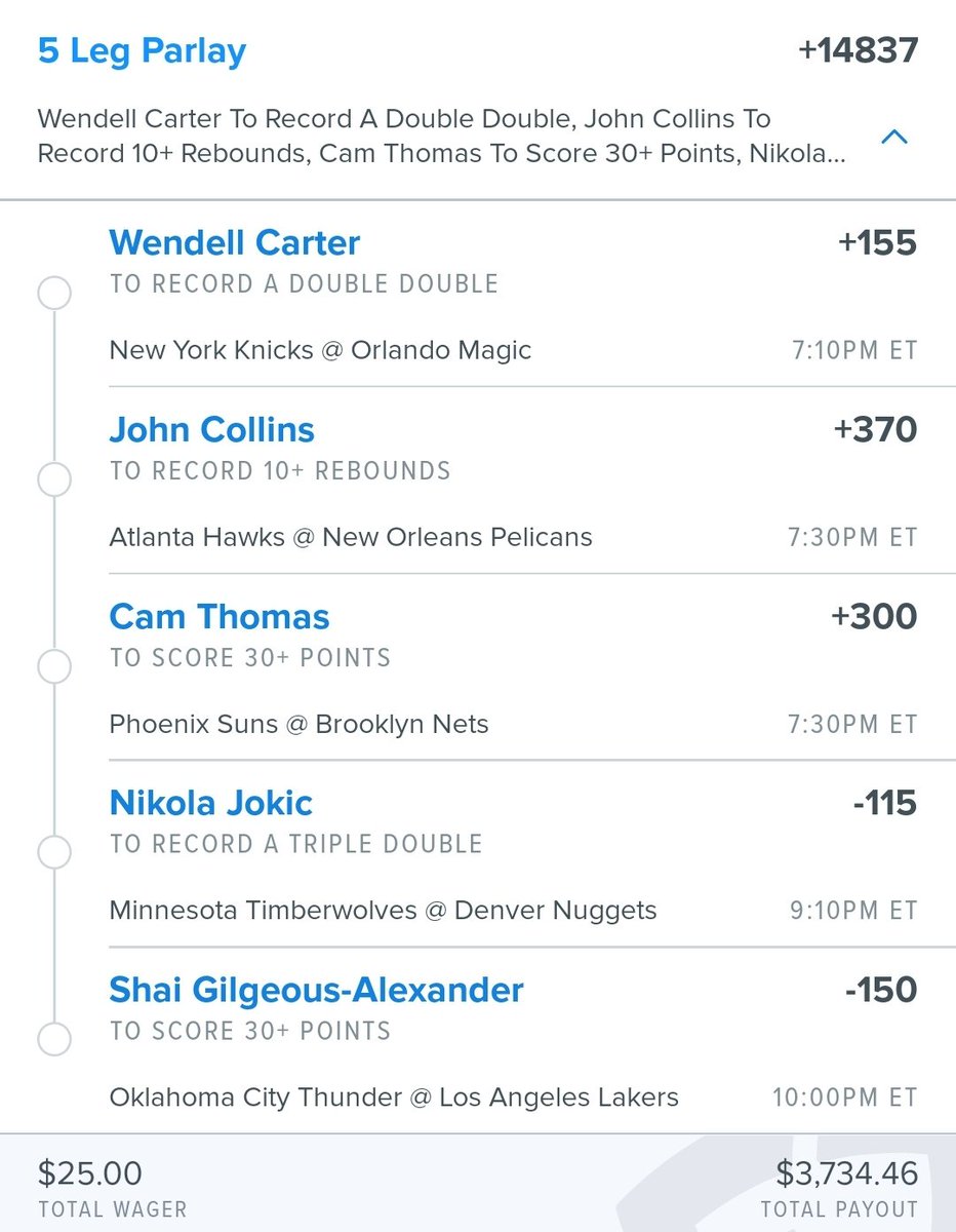 PakSayjak's tweet photo. 🔥lets go.. @FDSportsbook
#GamblingTwitter #NBAPicks https://t.co/sM0eoKNGbw