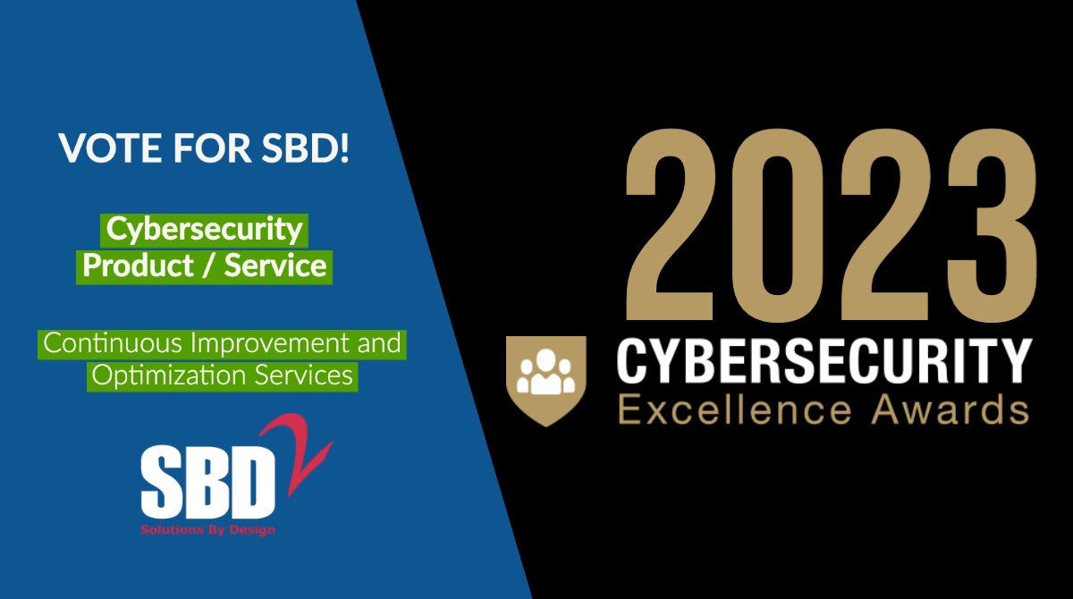 SBDII's tweet photo. Click on the link to vote for SBD: https://t.co/bNgeXf8rj3  

#cybersecurity #cybersecurityservices #continuousimprovement https://t.co/ATDaDDdRJ5