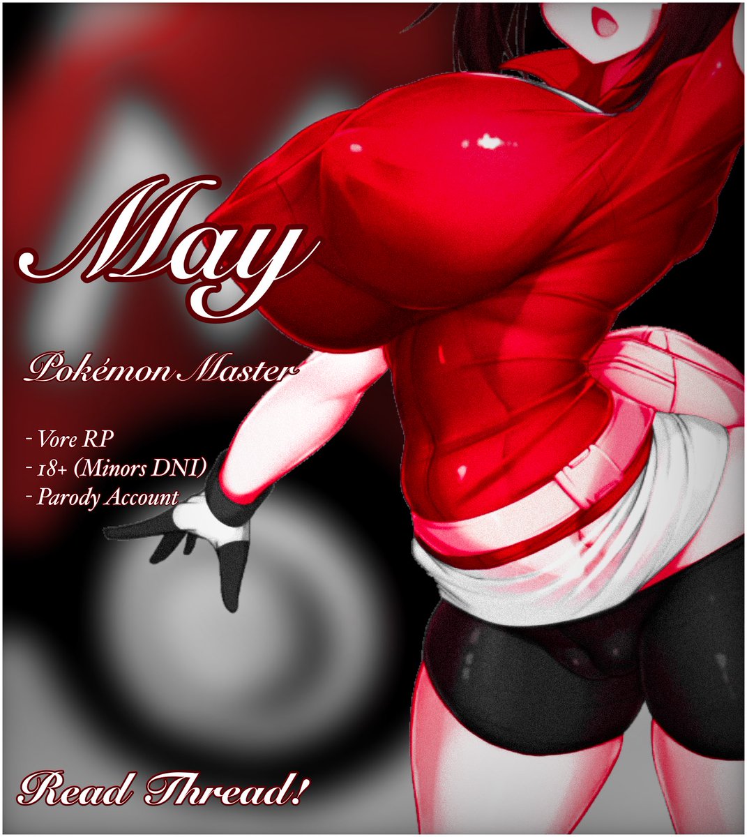 🔴 • —— • ⚪️

“My stomach is the only Pokéball you’re gonna be staying in~”

🔴 • —— • ⚪️

> Pokémon Champion
> Vore-Focused RP Account
> 18+ (MDNI)
> Parody Account

🔴 • —— • ⚪️

Read Thread for More Info!