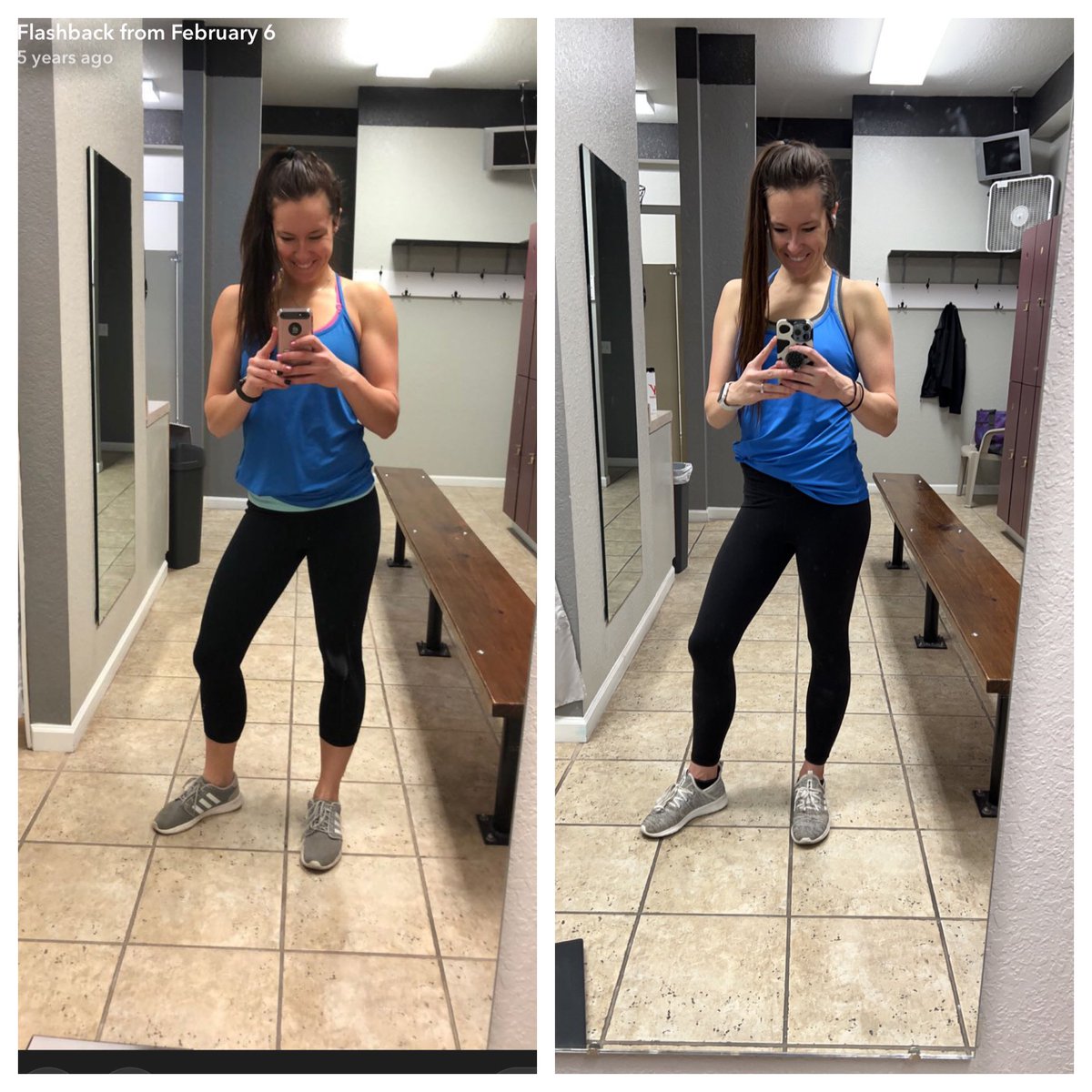 5 years ago ————-> Today 
10 months postpartum 💪🏻