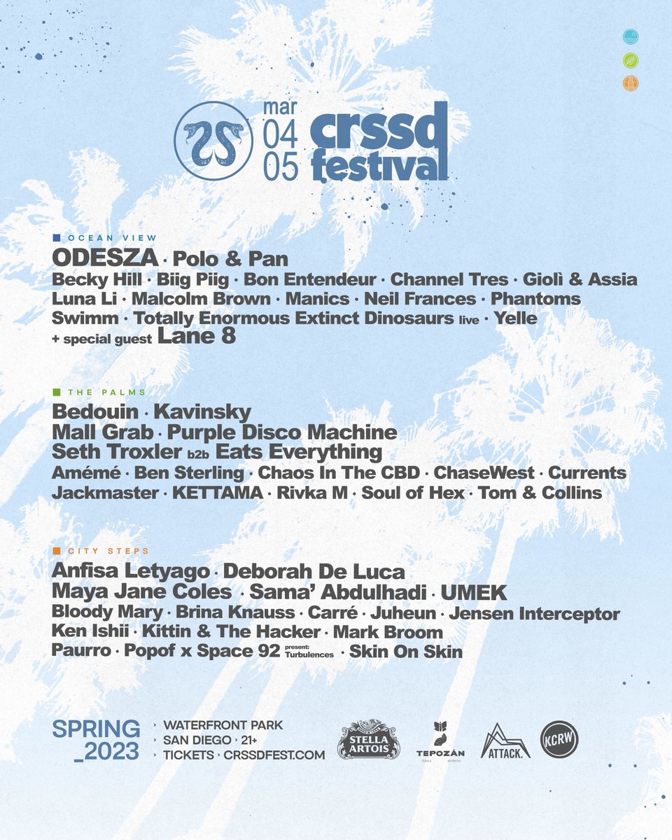 CRSSD Festival 2025 Lineup Tickets Dates Schedule Spacelab