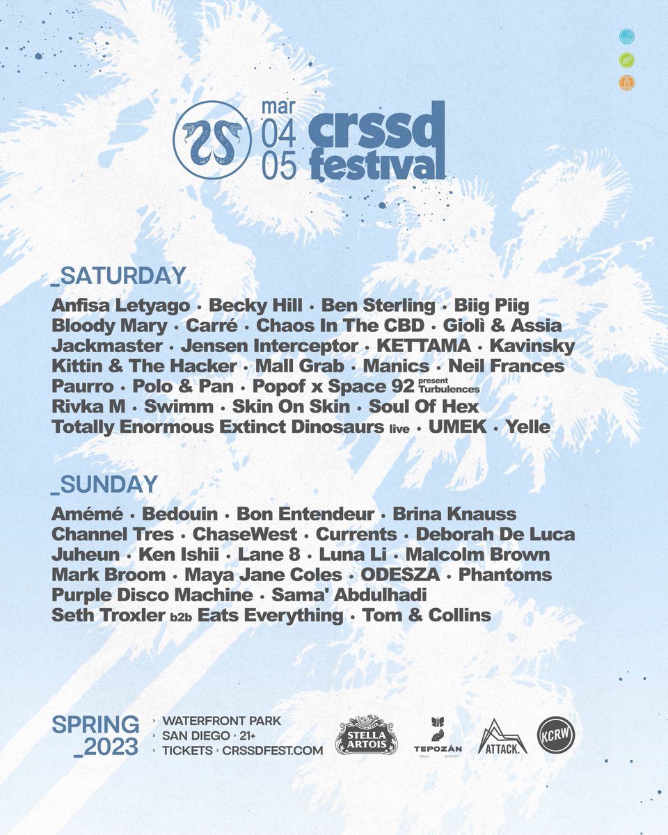 CRSSD Festival 2024 lineup
