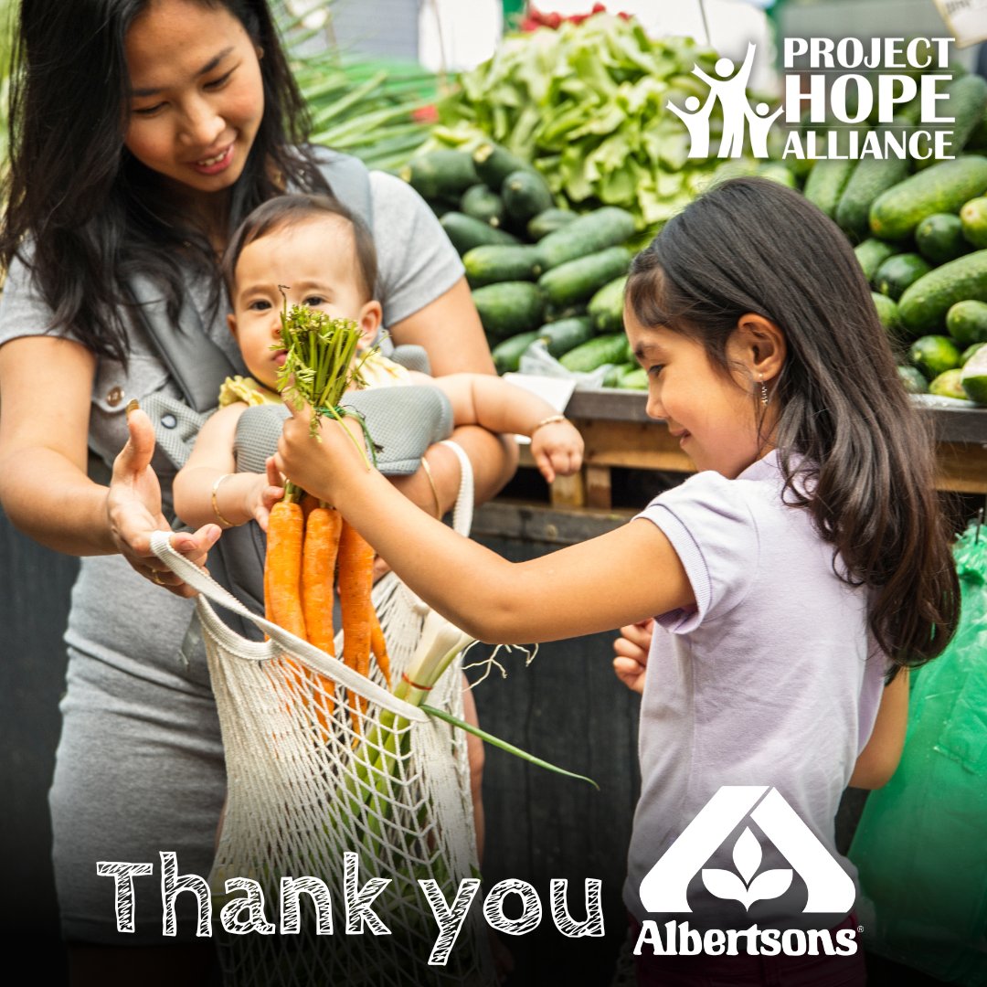 We are grateful for the generosity of <a href="/Albertsons/">Albertsons</a> in Orange for donating over $8,000 in gift cards.🛒 Thanks to their generosity we are able to offer our Project Hope Alliance families the ability to shop for all their food essentials at their neighborhood Albertsons. #Grateful