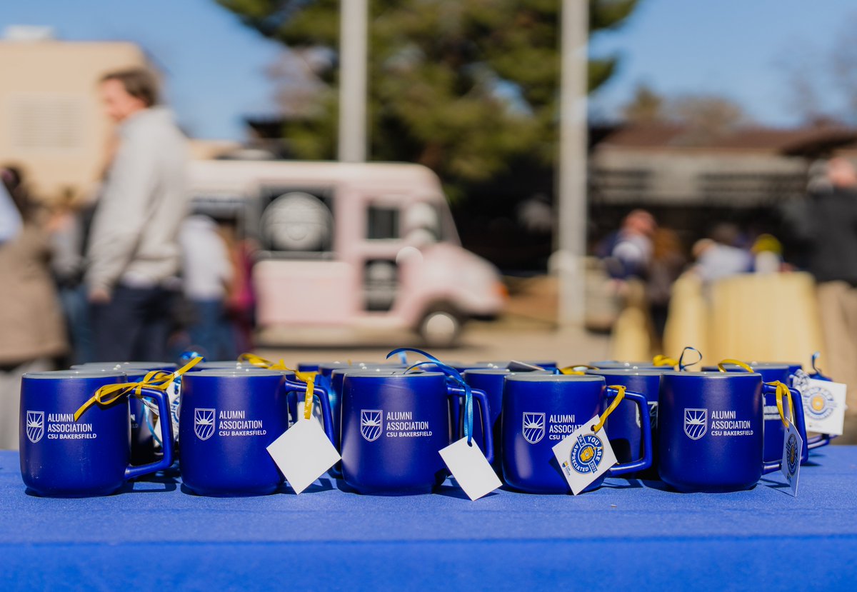 CSUBakersfield's tweet photo. #CSUBHomecoming week continued with the @CSUBalumni faculty and staff social earlier today! Coffee, snacks, selfies and mingling — Everyone showed up with their `Runner spirit! 💙💛

See the complete list of Homecoming events the rest of this week: https://t.co/Myow8AtpUu https://t.co/aDrMGYrOcz