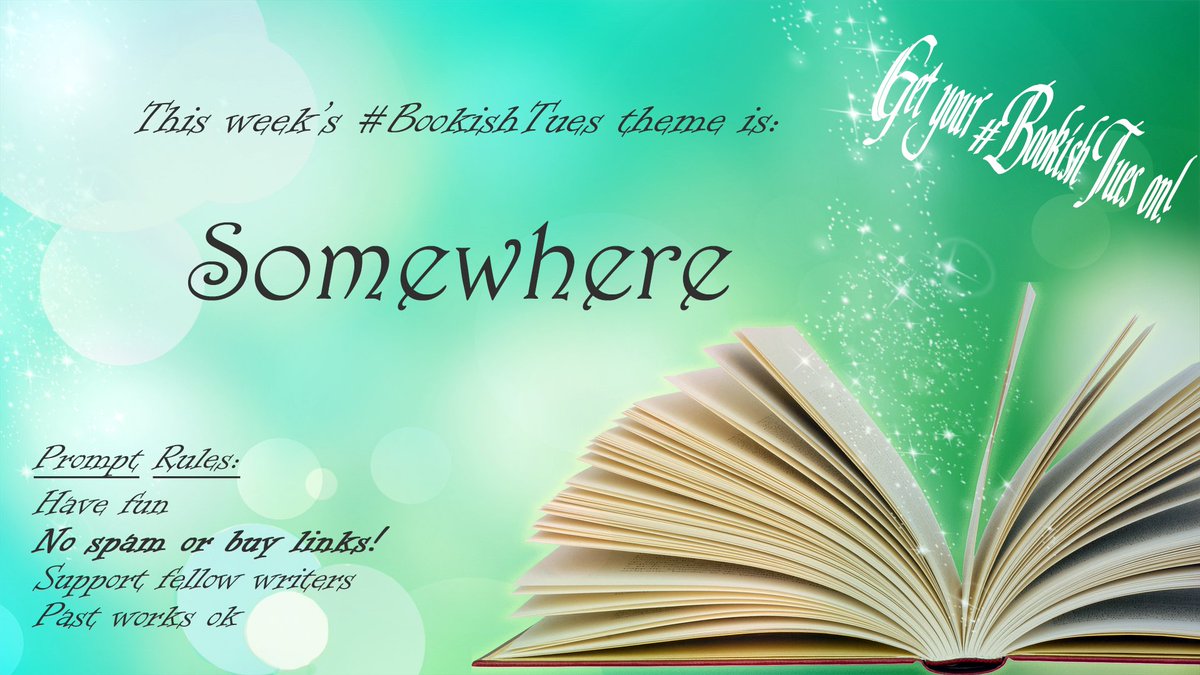 Rounding out the #BookishTues themes this month is ....

#SOMEWHERE 

(SOMEWHERE there's a cure of Pulmonary Hypertension ... we just haven't found it yet.  My SIL would be 42 years old today.  We lost her to PH a few months shy of her 30th BDay.  We're #phaware .. are you?)