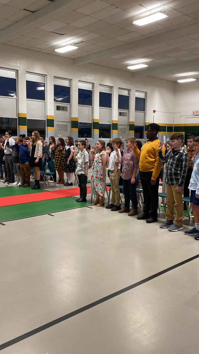 Guild Beta Club inductees are saying the pledge as they join Beta Club!!