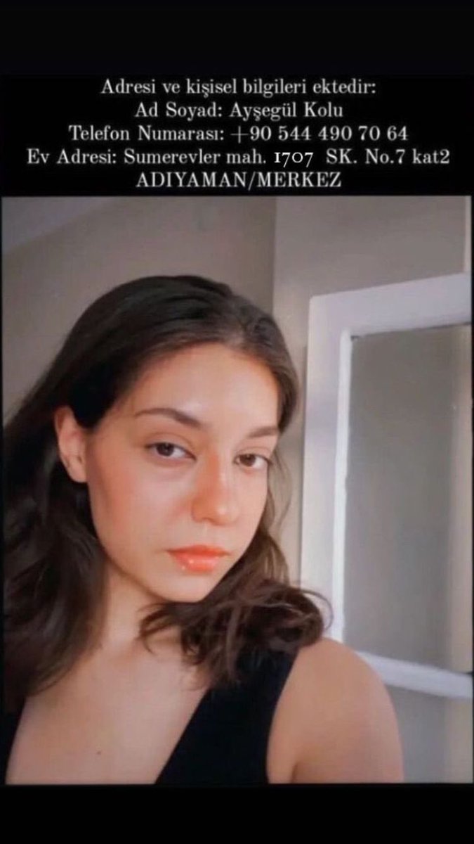 Aysegul Kolu ve ailesi 40 saati askin suredir enkaz altindalar babasi enkazin basinda bekliyor ACILEN YARDIM GEREKIYOR  AYŞEGÜL KOLU SELMA KOLU İREM KOLU enkazdan çıkarılması için OPERATÖR şart Sümerevler mahallesi Bozbey yolu 1707.sokak no 7 kat2 2 Adıyaman