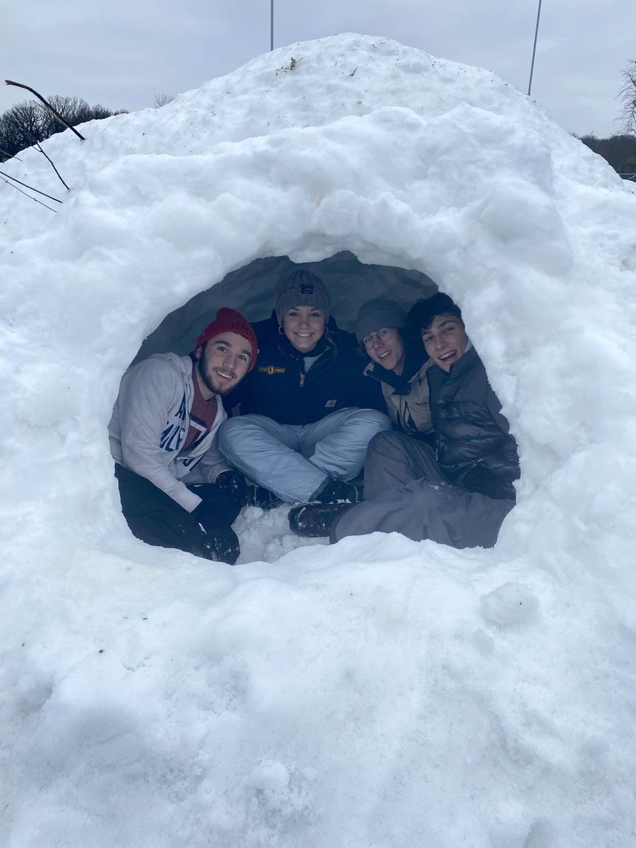 Adventure Education learned about outdoor shelters AND built their own. Love these experiences for students at LCHS!  🧊🦅🧊🦅🧊