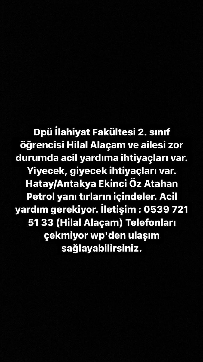 #hatayyardimbekliyor #hatayantakya  #HatayinSesiniDuyun #seferberlik  #deprem #hatay 
#yardım #hataydeprem #OguzhanUgur #HalukLevent #ahbap #Afad #Kızılay #Akut #dpü