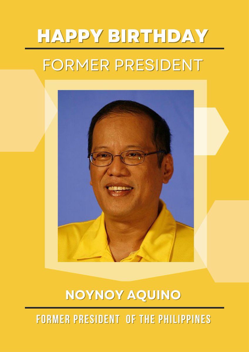 Today Is The Birthday Of The Former President Of The Republic Of The Philippines, Former President Benigno Simeon C. Aquino

Happy Birthday, Mr. President. May you continue to guide and pray for our nation.🎗️

#PnoyLegacy #NoynoyAquino #SalamatPNoy #Noynoy