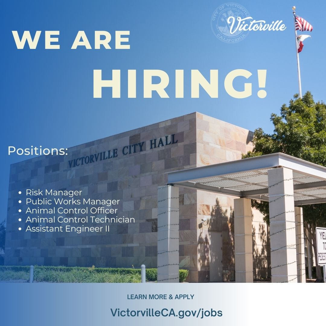 City of Victorville on Twitter "Looking for your next great career