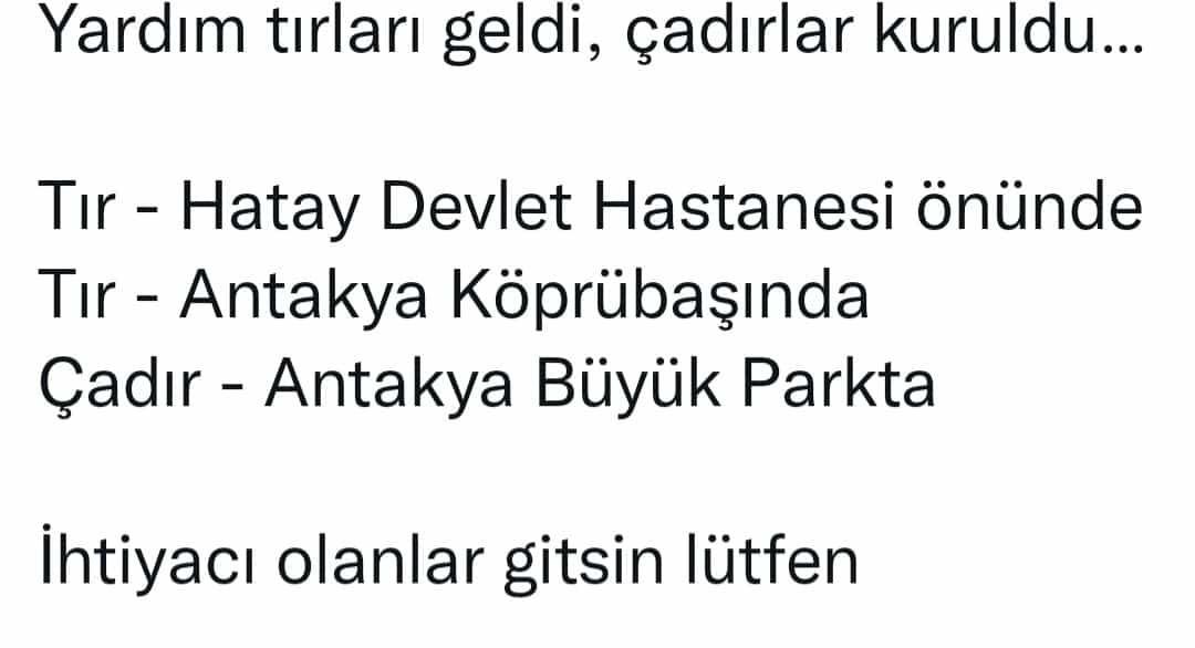 #HatayinSesiniDuyun #seferberlik  #deprem #hatay 
#yardım #hataydepremi #hatayyardimbekliyor #OguzhanUgur #HalukLevent #ahbap #Afad #Kızılay #Akut