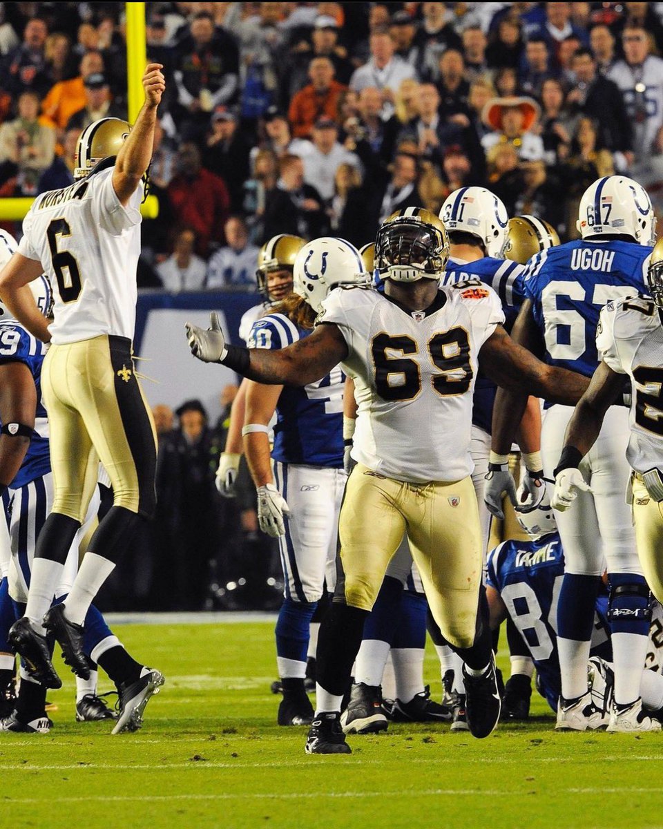 thomasmorstead's tweet photo. 13 years ago my life changed forever. So grateful to a part of this special team. #WHODAT #SuperBowl #Saints #WalkTogtherForever https://t.co/9MrHIr1Fef