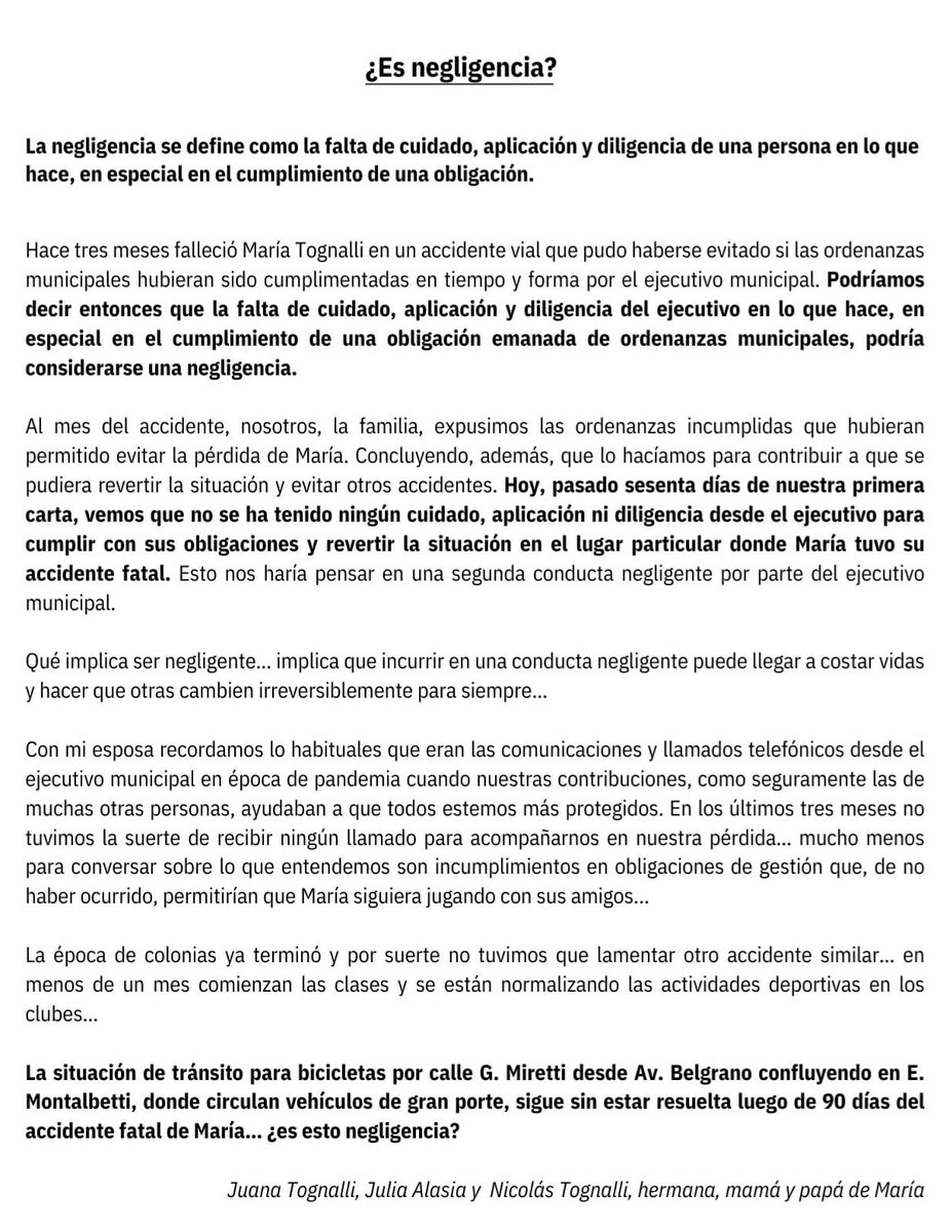 Hoy se cumplen 3 meses del fallecimiento de mi hermana, y la pregunta que nos hacemos es ¿no fue negligencia?