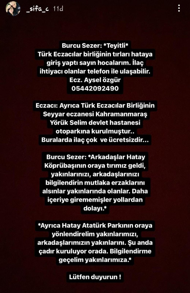 #HatayinSesiniDuyun #seferberlik  #deprem #hatay 
#yardım #Kahramanmarasdeprem #hataydeprem #Kahramanmaras #Kahramanmarasyardım #hatayyardimbekliyor #OguzhanUgur #HalukLevent #ahbap #Afad #Kızılay #Akut