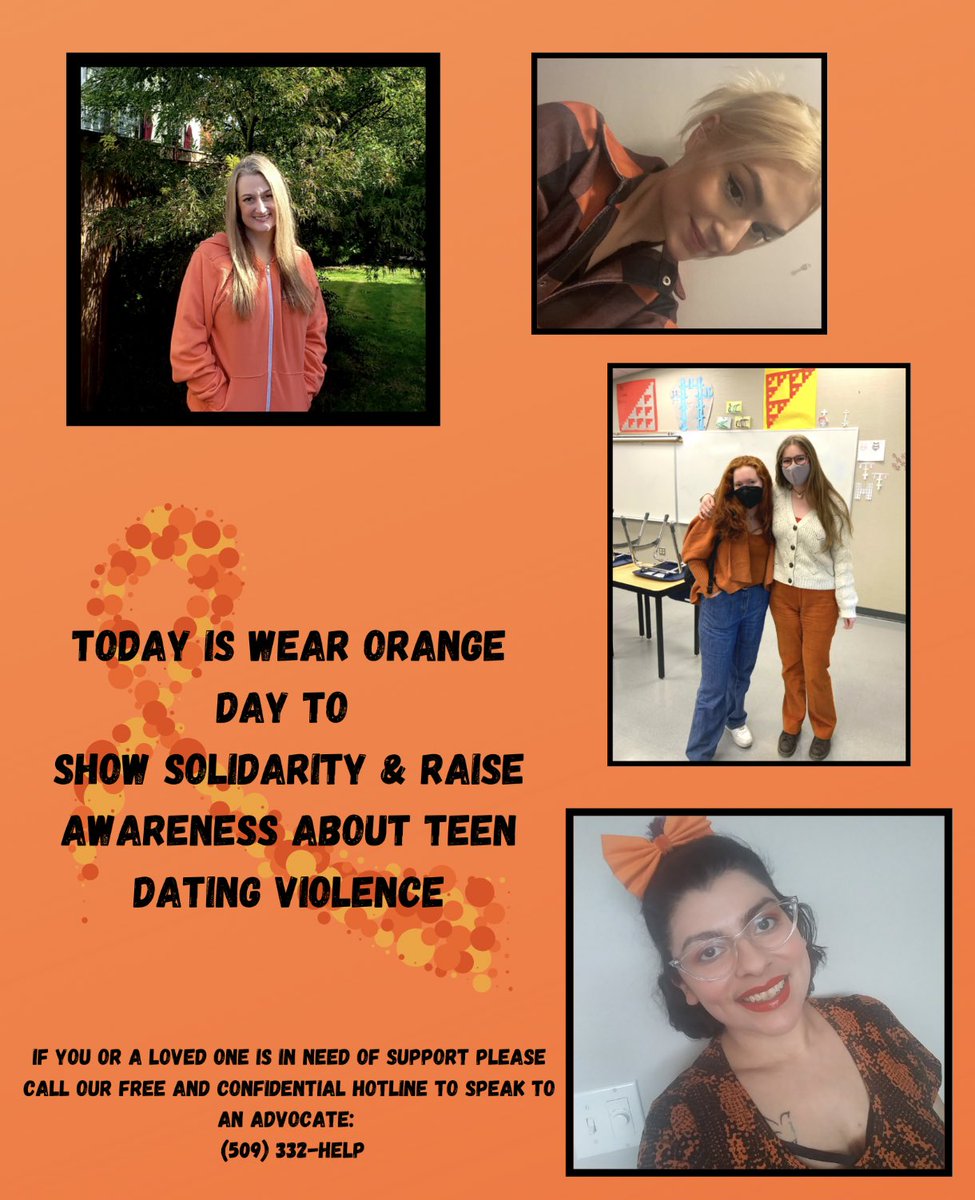 ATVPsupport's tweet photo. Today is #wearorangeday! It is an annual effort every #tdvam to raise awareness about dating violence. By sharing pictures on your socials, you’re helping us spread the message that everyone deserves a healthy relationship! #beaboutit #tdvam23 #ATVP https://t.co/76tdoHG3ld