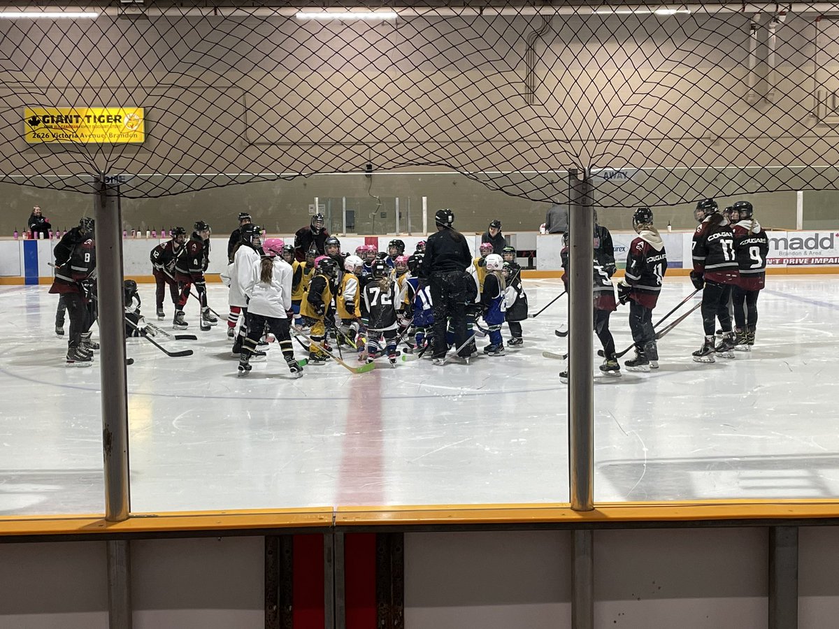 markfrison's tweet photo. Great to see @CougarsACC’s out volunteering their time to support the development of young girls in womens’ hockey. #EssoFunDay #bdnmb https://t.co/cvpsfa5u8V