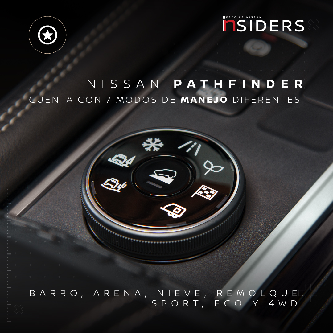 Los rumores son ciertos 👀 el nuevo #NissanPATHFINDER cuenta con 7 modos de manejo 🤩 que nos permiten Trazar el Rumbo para llegar a cualquier destino con gran seguridad 🛣😎, es una evolución total, nueva línea de grán  robustez y presencia .
​
#EstoEsNissan #NissanInsiders