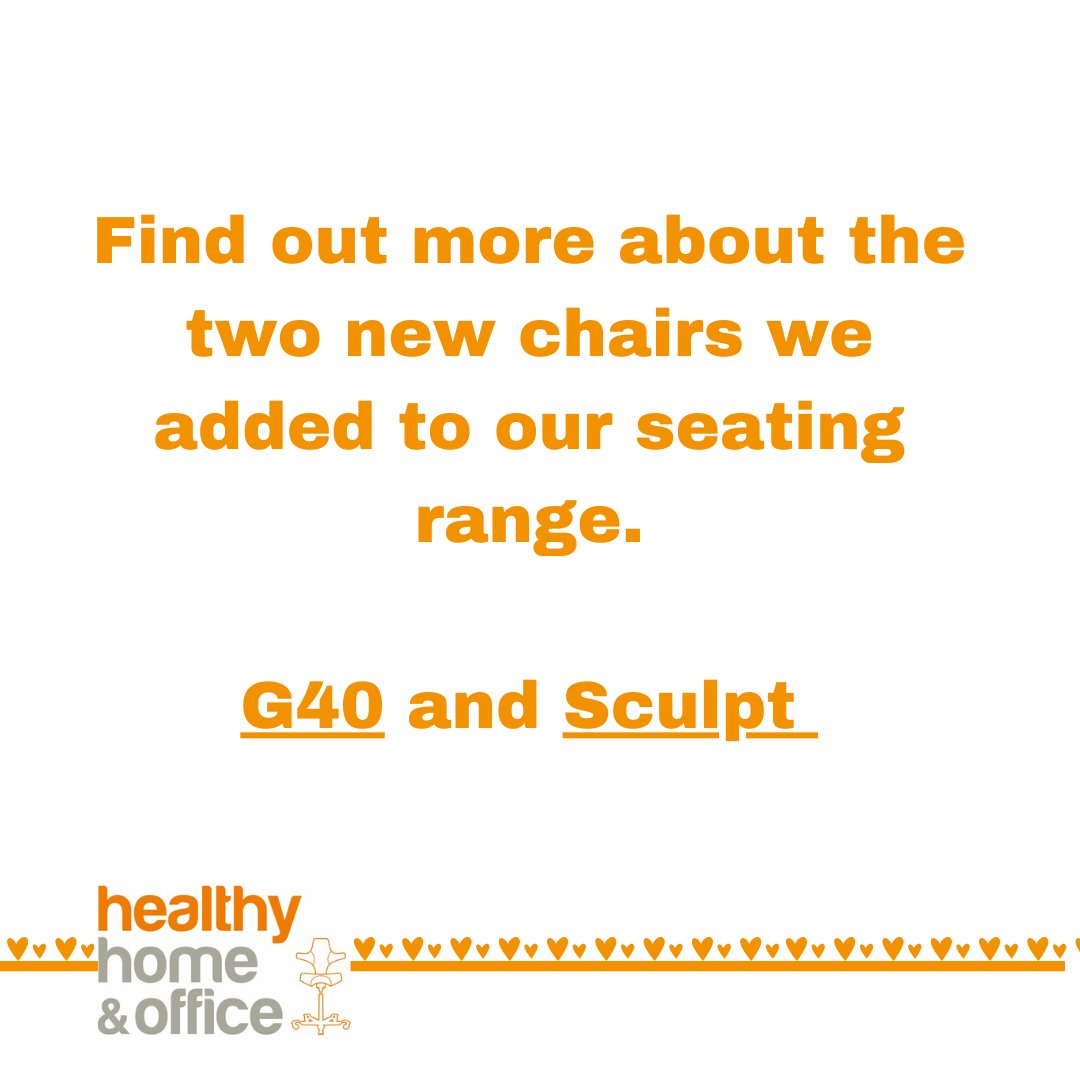 Our two newest arrivals at our showroom, the G40 and Sculpt chair.

G40 - Stunning design with a quality feel and superb functionality.

Sculpt - Choices of backs and seats to fit you.

Book an appointment to visit our showroom!
📞01483 600085
🖥healthy-homeoffice.co.uk