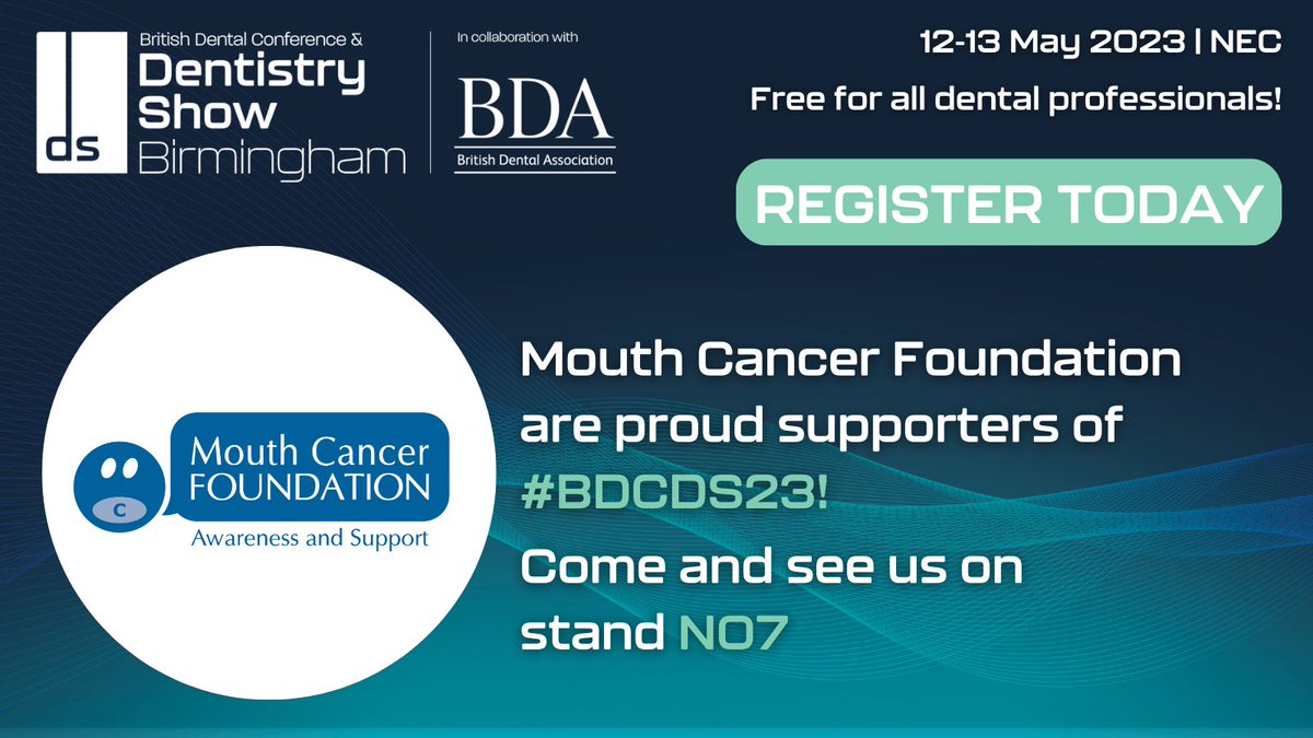 Dentistry Show Birmingham and London on Twitter "RT MouthCancerMCF