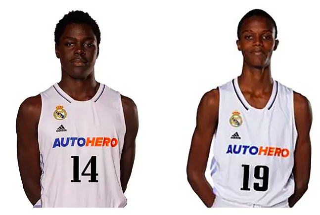 PursalsFerran's tweet photo. ❗️El Real Madrid lleva, a la MiniCopa, el juego interior más grande de la historia: Mahamadou Landoure (13 años y 2,11 metros) y Baptiste Moussa  (12 años y 2,09 metros). https://t.co/5cXBqPPbiH