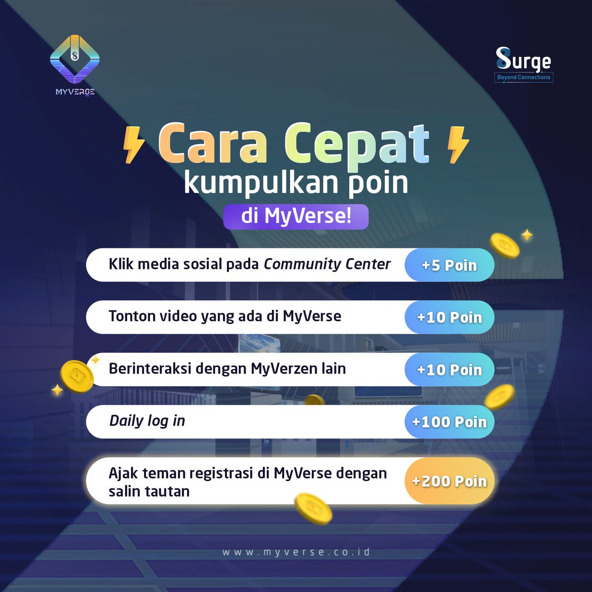 myverse_id's tweet photo. MyVerzen nggak perlu bingung lagi deh!😆

MinVerse kasih bocoran nih buat kamu yang mau mengumpulkan poin sebanyak-banyaknya!😍

Biar nggak ketinggalan, jangan lupa registrasi di https://t.co/dRGlZsPN8o ya! https://t.co/Ip3iu2L3xi