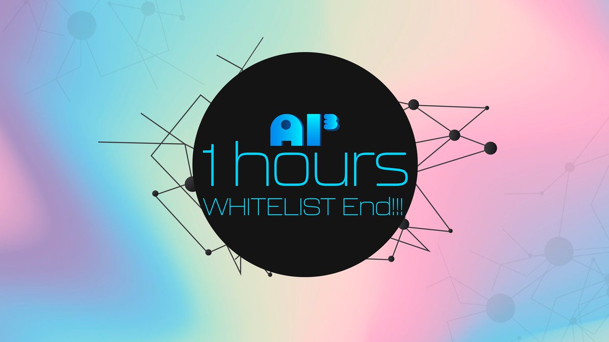 The countdown is on! Only 1 hour left before our Whitelist for Presale contest ends!
🚨 With over 1200 people already joining, don't miss out on the opportunity to be part of the future of AI-powered platforms for NFTs, music, and crypto.
Join Here:👇
crew3.xyz/c/ai3whitelist…
#AI3