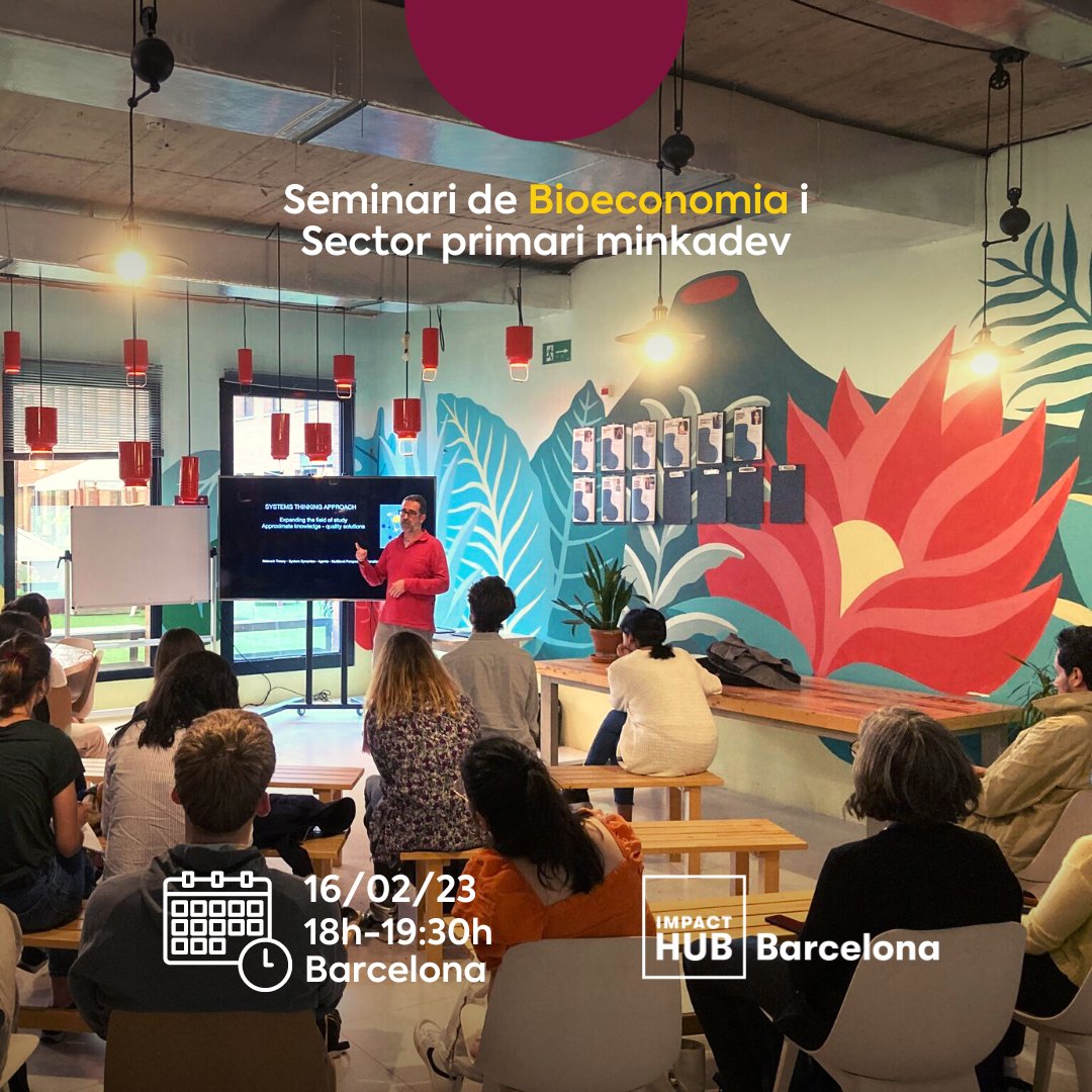 Demà 16/2 parlem a <a href="/ImpactHubBCN/">Impact Hub Barcelona</a> d'oportunitats de desenvolupament local des de la Bioeconomia, en especial sector 1ari. Amb <a href="/jmutism/">Juliana Mutis Marín</a> César Rengifo  <a href="/MinkaDev/">minkadev</a> i el convidat de <a href="/AKISint/">AKIS International</a>  <a href="/Victorfalguera/">Víctor Falguera</a> docs.google.com/forms/d/e/1FAI…
Us perdeu això o us perdeu el <a href="/FCBarcelona_cat/">FC Barcelona</a> ;-)