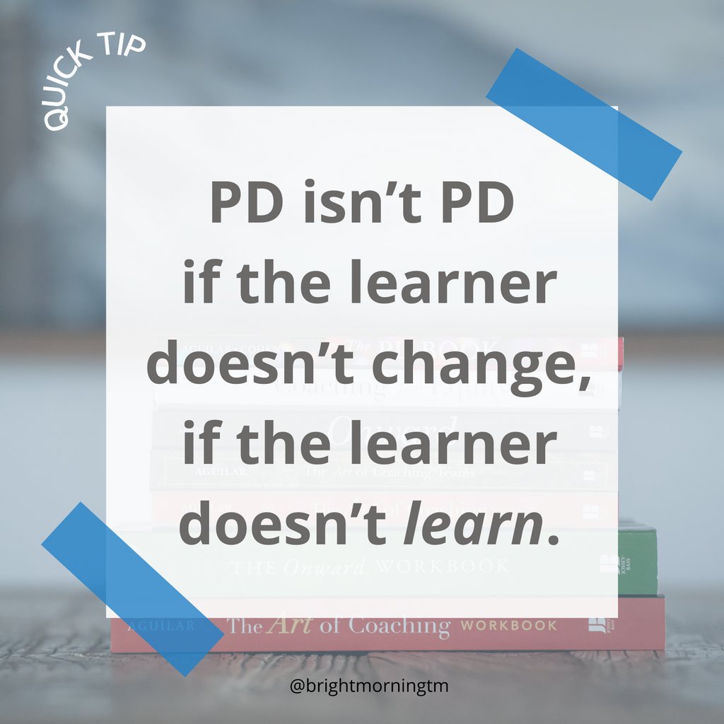 Professional development is defined by its impact. 

When was the last time you attended/designed/facilitated a transformative PD? What made it so impactful?