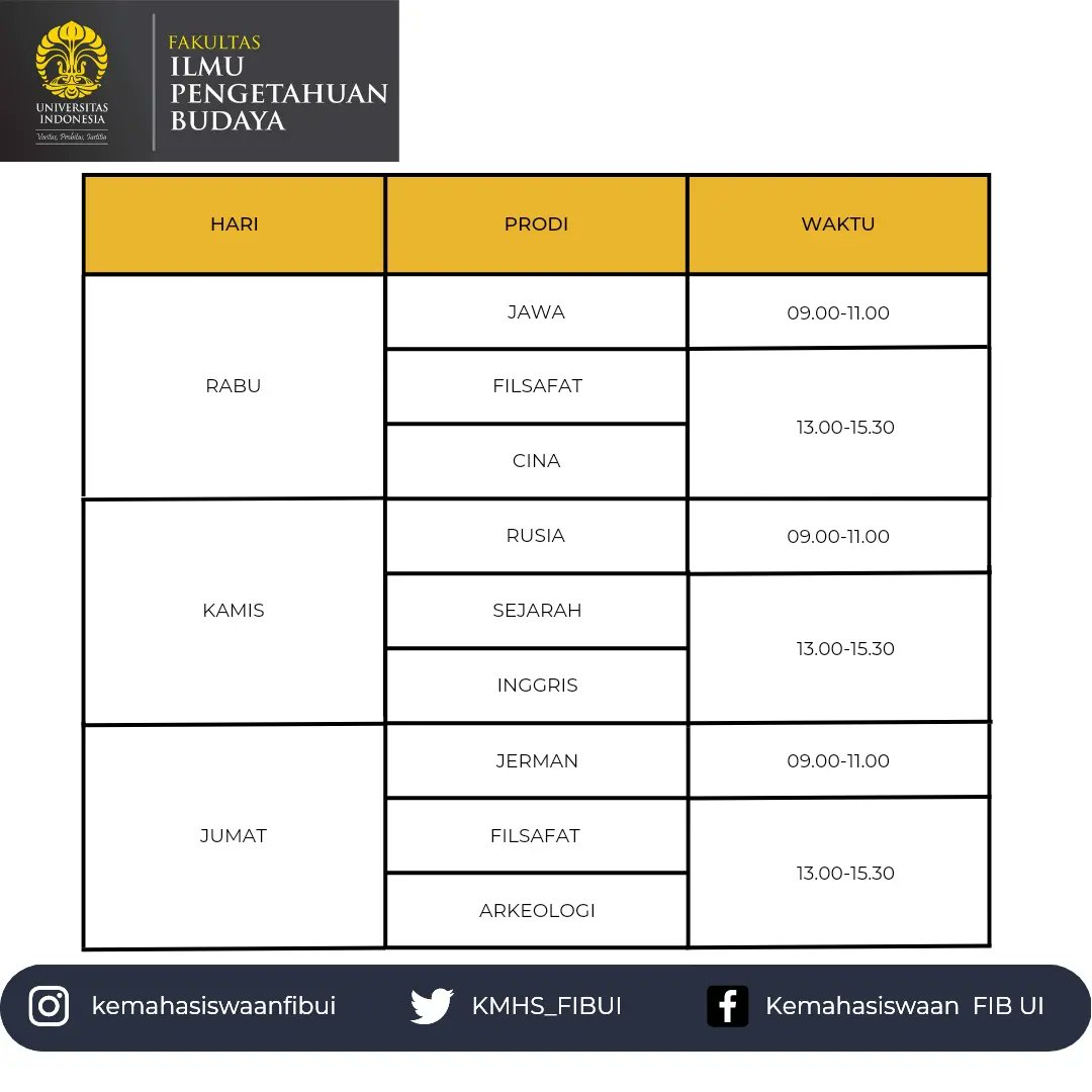 Kemahasiswaan FIB UI tweet media
