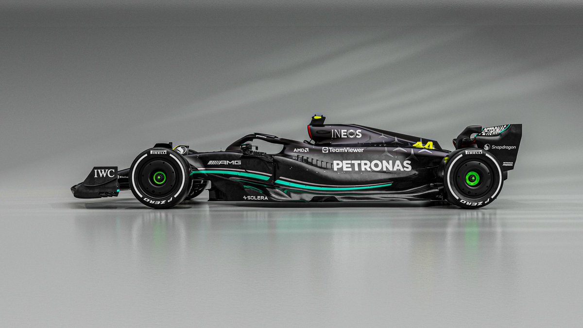 MercedesAMGF1EN's tweet photo. W14 is Black 🤩 https://t.co/eaYqWprxfP