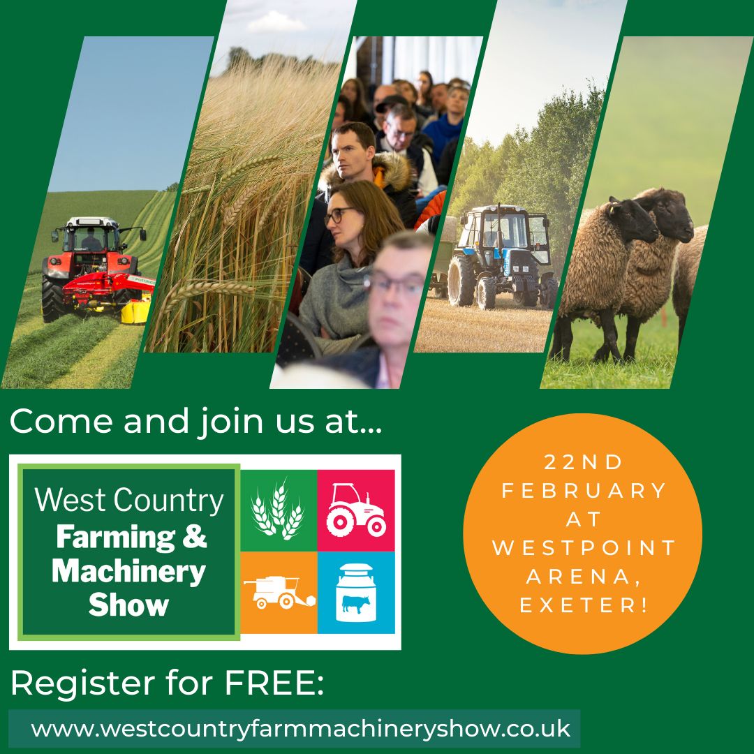 There’s just one week to go until the West Country Farming &amp; Machinery Show on 22 Feb at
Westpoint Arena, Exeter. Click below for everything you need to know…
westcountryfarmmachineryshow.co.uk
#WCFMS 🚜❄️