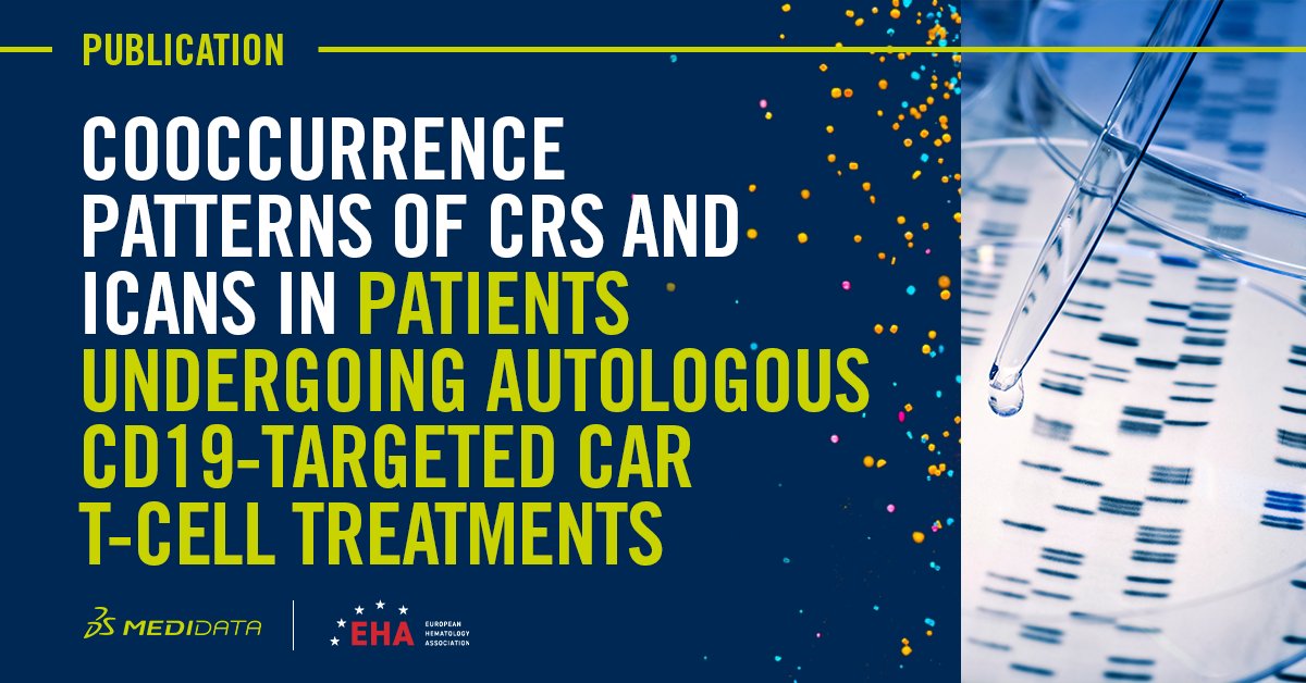 georgebiski's tweet image. Immune Effector Cell Associated Neurotoxicity Syndrome (#ICANS) remains a key challenge for safe use in #CARTcellTherapy. My @Medidata colleagues co-authored a poster with @EHA_Hematology exploring the best approaches to treatment. Read more: mdso.io/7rj