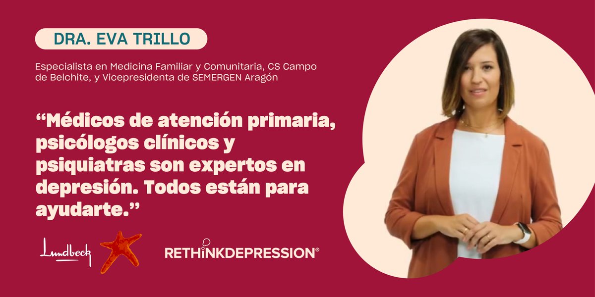💪🧠 Eva Trillo de <a href="/SEMERGENap/">SEMERGEN | Médicos de AP #SEMERGEN25</a> Aragón, también ha colaborado en nuestra guía interactiva sobre la #depresión 

rethinkdepression.es/guia-interacti… 

¡Más sobre todo lo que nos han contado los especialistas en nuestro Instagram! instagram.com/lundbeck_spain/