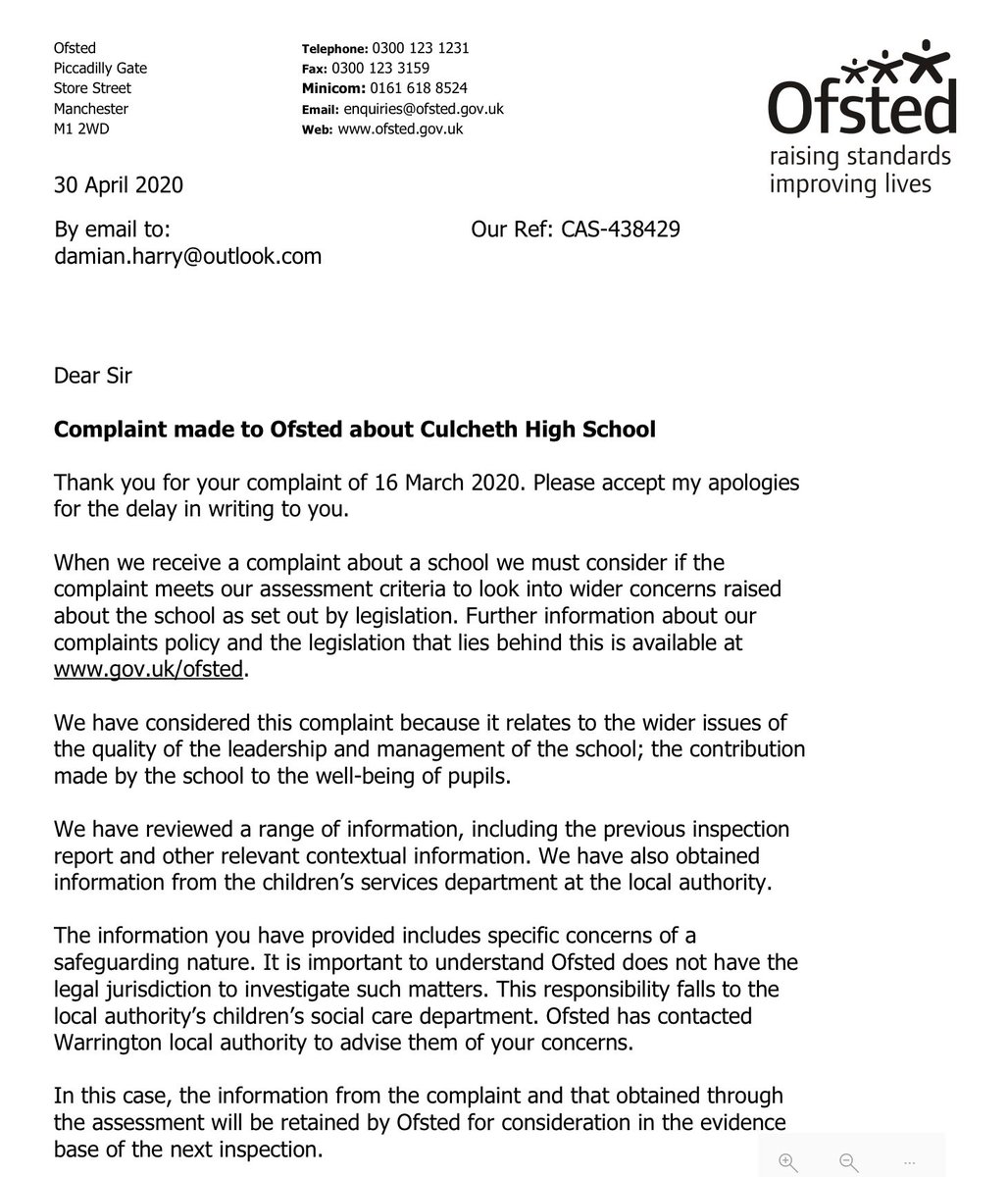 @SangitaMyska I warned the school THEY WILL BE RESPONSIBLE FOR A CHILDS DEATH. MY daughter was in the 2 murders class, I warned Ofsted, the council, the police even government ministers to act, they failed to do so. Girl tried to commit suicide in Culcheth High during a lesson due to BULLYING.