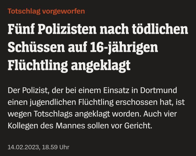 diese mörder in uniform werden doch sowieso keine wirkliche verurteilung fürchten müssen.
beweise werden vernichtet, die anderen bullen werden ihre schnauze halten und dann muss aus mangel an beweisen leider ein sehr mildes urteil gefällt werden
#polizeiproblem #justice4mouhamed