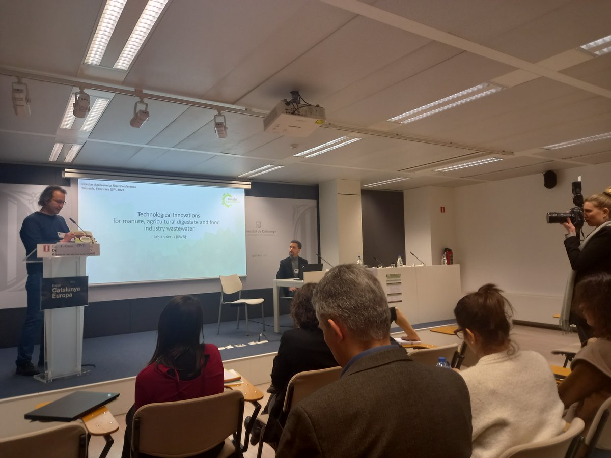 Thank you to Fabian from @kompetenzwasser
and Jan Willem from <a href="/WUR/">Wageningen U&R</a> to have presented the Circular Agronomics’ innovations for a more #circular and #sustainable management of #nutrients in agriculture. More info 👉 bit.ly/40MeneS