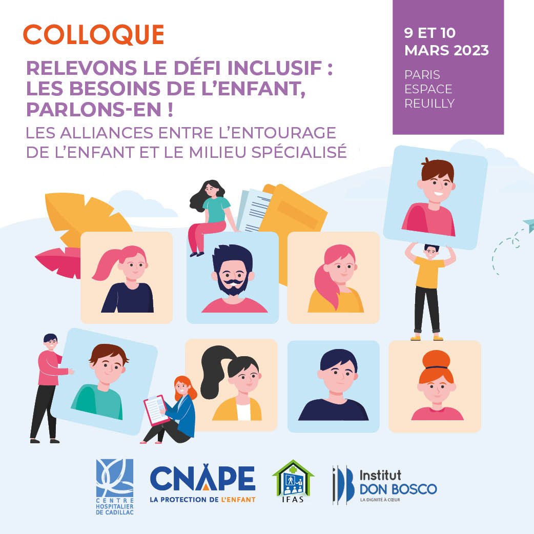 🚨🚨🚨Professionnels du #médicosocial, du #social, de la #santé, de l #éducation, de l #animation : rendez-vous les 9 et 10 mars pour parler des #besoins de l'enfant en situation de #handicap et des alliances à créer entre son entourage et le milieu spécialisé pour y répondre !