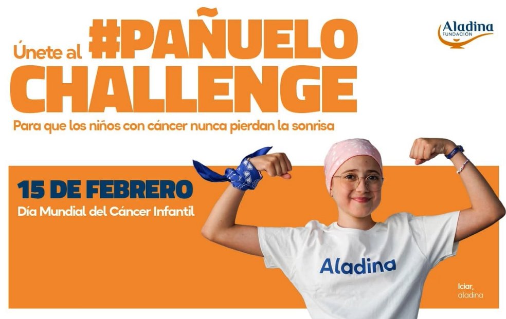 OPCMadrid (@madridopc) on Twitter photo Hoy, Día Mundial del Cáncer Infantil, desde OPC Madrid nos unimos al Pañuelo Challenge de la Fundación Aladina, para mostrar todo nuestro apoyo y cariño a los niños enfermos de cáncer.
<a href="/FundAladina/">Fundación Aladina</a> #PanueloChallengeAladina
Nuestros socios os apoyan:
ciberevents.com/ciber/share/do… Hoy, Día Mundial del Cáncer Infantil, desde OPC Madrid nos unimos al Pañuelo Challenge de la Fundación Aladina, para mostrar todo nuestro apoyo y cariño a los niños enfermos de cáncer.
<a href="/FundAladina/">Fundación Aladina</a> #PanueloChallengeAladina
Nuestros socios os apoyan:
ciberevents.com/ciber/share/do…