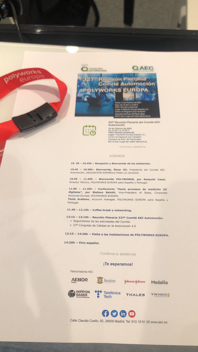 aec_es's tweet photo. 📌Buenos días! Hoy celebramos la 327ª Reunión Plenaria del #ComitéAEC #Automoción en las instalaciones de #PolyWorks® en Barcelona. ¡Muchas gracias por acoger la reunión de nuestro foro sectorial https://t.co/AChYe8Uc0m
